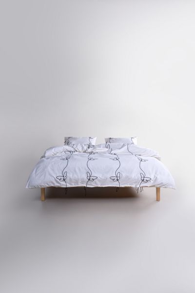 Постільна білизна Limasso Stonewashed 200 х 220 см Butterfly Snow White 41603 фото