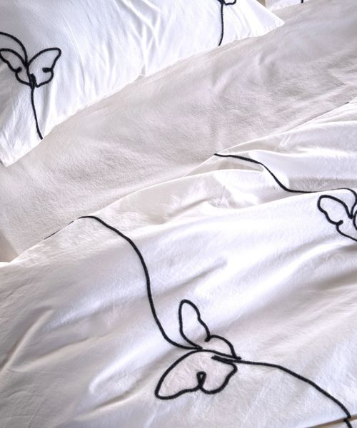 Постільна білизна Limasso Stonewashed 200 х 220 см Butterfly Snow White 41603 фото