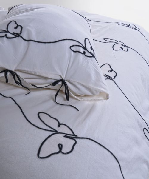 Постільна білизна Limasso Stonewashed 200 х 220 см Butterfly Snow White 41603 фото