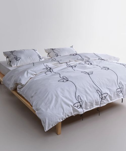 Постільна білизна Limasso Stonewashed 200 х 220 см Butterfly Snow White 41603 фото