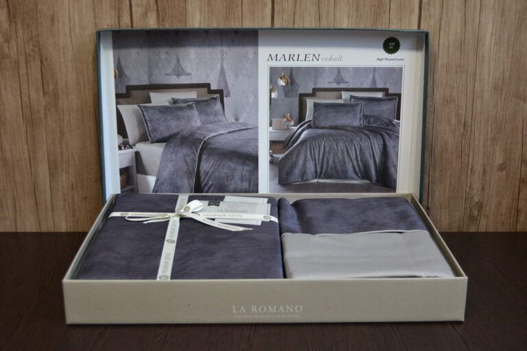 Постільна білизна La Romano Premium Satin 200&times;220 см Marlen Cobalt 40156 фото