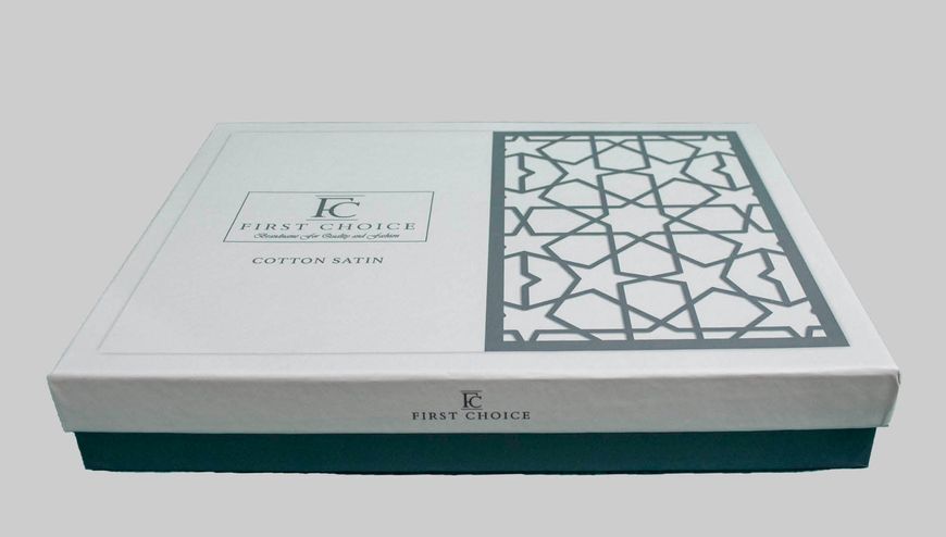 Постільна білизна First Choice Cotton Satin 160 х 220 см "Broad Line White" s-365-tek фото
