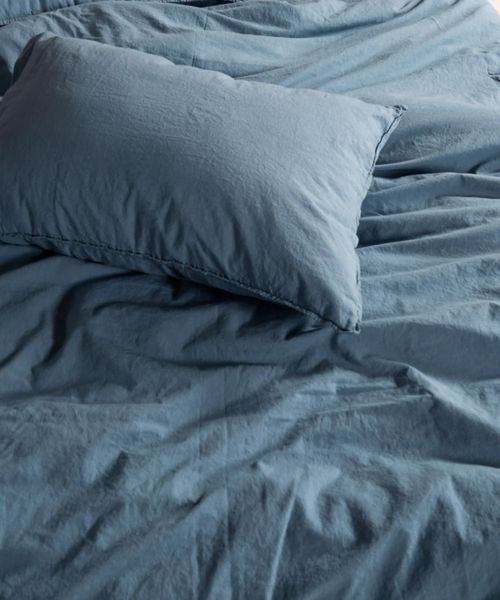 Постільна білизна Limasso Stonewashed Ranforse 160 х 220 см полуторна Akdeniz Mavisi 31379 фото
