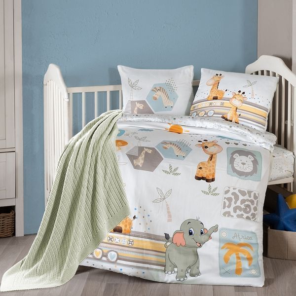 Постельное белье для новорожденных с пледом First Choice Baby Digital Satin Nirvana 100х150 см. Safari 31835 фото