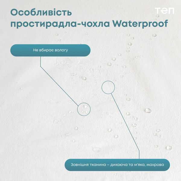 Простирадло-чохол водонепроникне "WATERPROOF Бамбук" 80х200х30 01072 фото