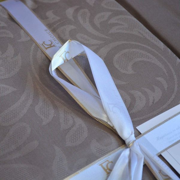 Постільна білизна First Choice Jacquard Satin 200 х 220 см Tecna Mink 40306 фото