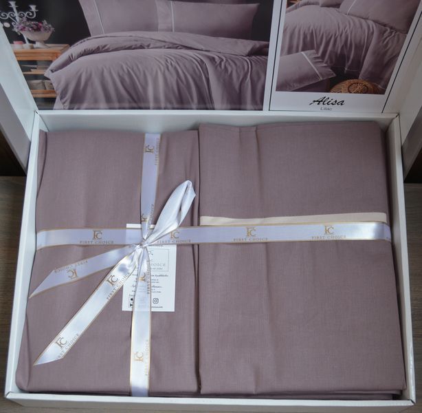 Постельное белье First Choice Alisa Lilac Евро Ranforce Deluxe 200 х 220 см 31282 фото
