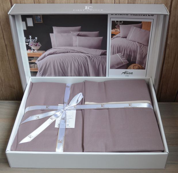 Постельное белье First Choice Alisa Lilac Евро Ranforce Deluxe 200 х 220 см 31282 фото