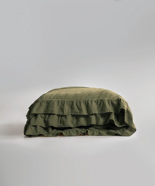Постільна білизна Limasso Stonewashed Exclusive Ranforce 160 х 220 см сімейний Capulet Olive 31684-D фото