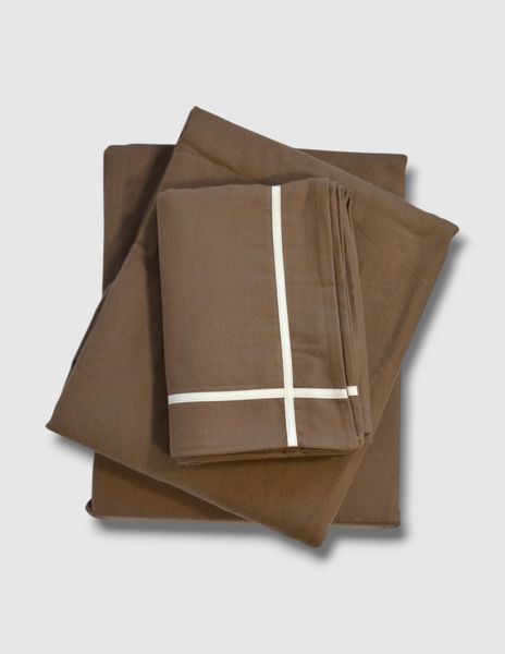 Комплект постельного белья First Choice Flanel 160&times;220 см Soprano Brown 40702 фото