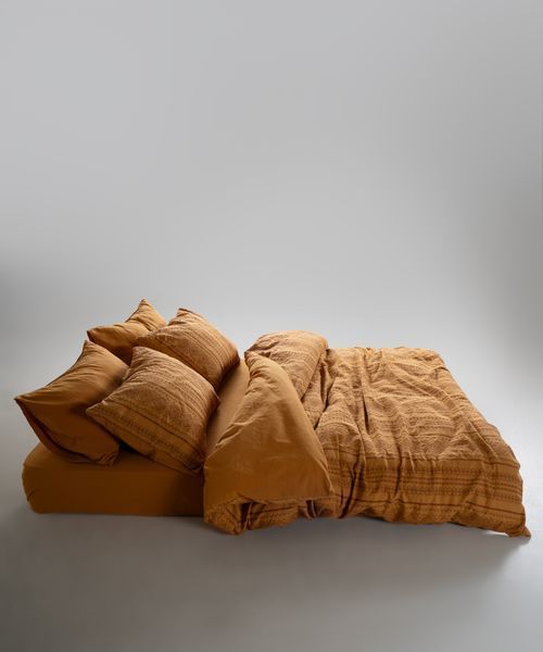 Постельное белье Limasso Stonewashed 200 х 220 см Coastal Trio Mustard 41070 фото