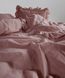 Постільна білизна Limasso Stonewashed Exclusive 200х220см євро Old Rose , з рюшами 31498 фото 4