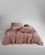 Постільна білизна Limasso Stonewashed Exclusive 200х220см євро Old Rose , з рюшами 31498 фото 3