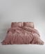 Постільна білизна Limasso Stonewashed Exclusive 200х220см євро Old Rose , з рюшами 31498 фото 1