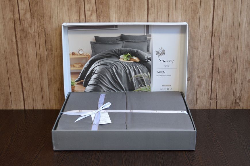 Постільна білизна First Choice Cotton Satin 200 х 220 см "Snazzy Antrasite" 31407 фото