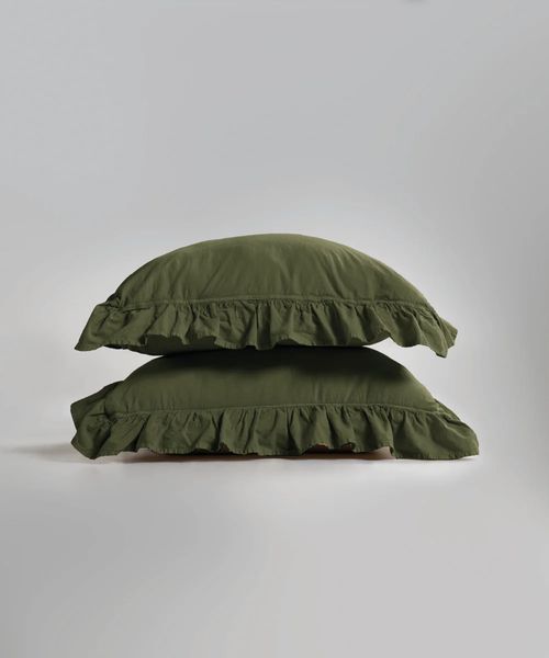Постільна білизна Limasso Stonewashed Exclusive 200х220 см Capulet Olive, євро 31684 фото