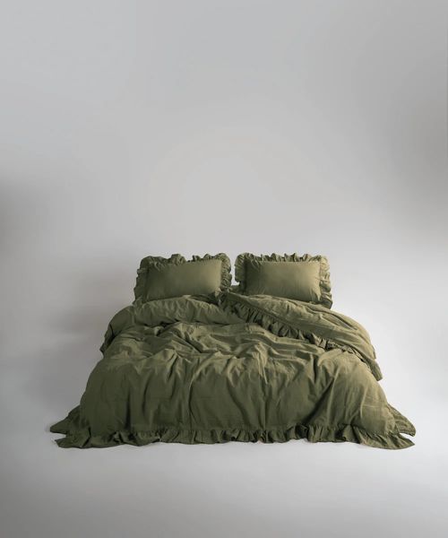 Постільна білизна Limasso Stonewashed Exclusive 200х220 см Capulet Olive, євро 31684 фото