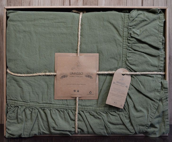 Постільна білизна Limasso Stonewashed Exclusive 200х220 см Capulet Olive, євро 31684 фото