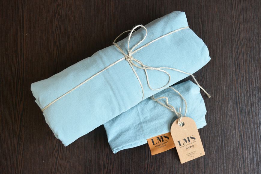 Постільна білизна Limasso "Mineral Blue" Stonewashed STD Ranforse Baby 100х150 см 31520 фото