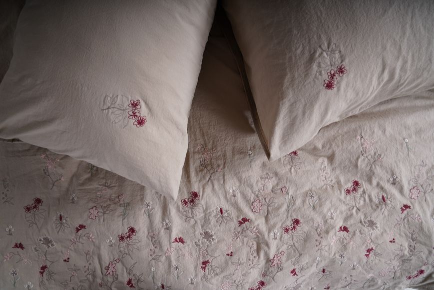 Постільна білизна Limasso Stonewashed 200 х 220 см Garden de Fleur Oxford Tan 41636 фото