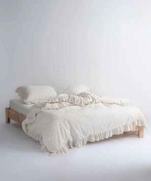 Постільна білизна Limasso Stonewashed Exclusive 200 х 220 см євро Leila Yikama 40506 фото