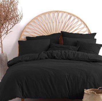 Постельное белье Limasso Stonewashed Standart 200 х 220 см евро Black 31644 фото