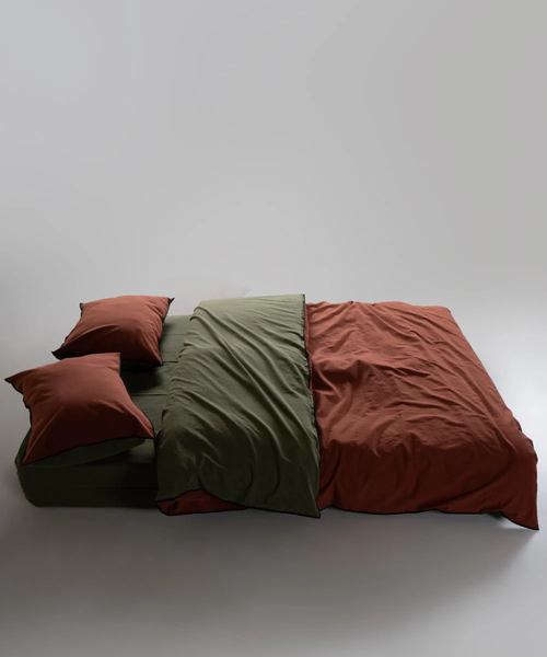 Постільна білизна Limasso Stonewashed Essualte 200 х 220 см Capulet Olive-Autumn 40966 фото
