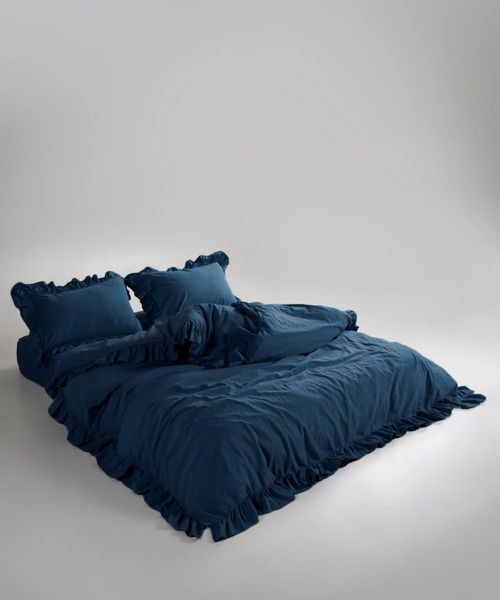 Постільна білизна Limasso Stonewashed Exclusive 200х220см євро Dress Blue  31493 фото
