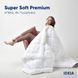 Ковдра літня Super Soft Premium 140х210 см IDEIA аналог лебединого пуху, бавовна, штучних пух, антиалергійна, для літа, легка 11878 фото 5