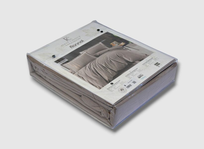 Комплект постільної білизни First Choice Flanel 160&times;220 см Soprano Mink 40748 фото