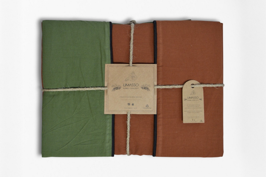 Постільна білизна Limasso Stonewashed Essualte 200 х 220 см Capulet Olive-Autumn 40966 фото
