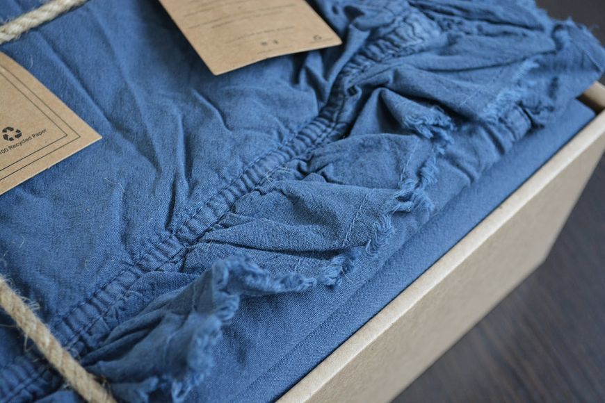 Постільна білизна Limasso Stonewashed Exclusive 200х220см євро Dress Blue  31493 фото