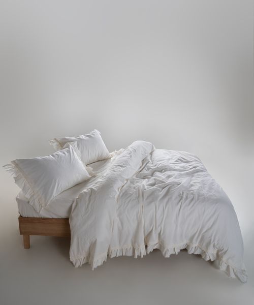 Постільна білизна Limasso Stonewashed Francesca 200 х 220 см Snow White 40963 фото