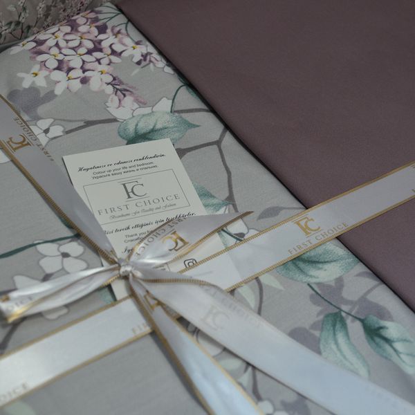 Постільна білизна First Choice Cotton Satin 160 х 220 см полуторне Wisteria Lilac 1940-14 фото