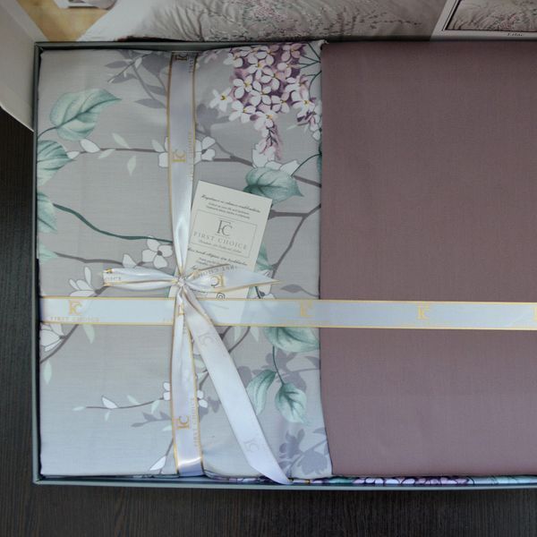 Постільна білизна First Choice Cotton Satin 160 х 220 см полуторне Wisteria Lilac 1940-14 фото