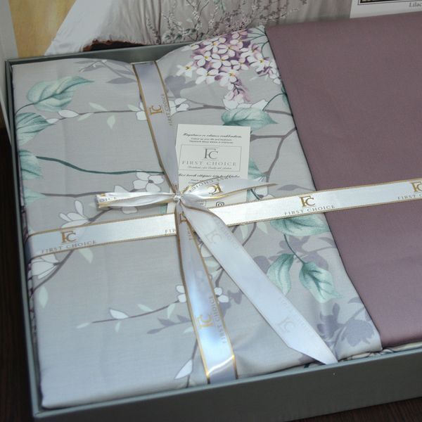 Постільна білизна First Choice Cotton Satin 160 х 220 см полуторне Wisteria Lilac 1940-14 фото