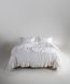 Постільна білизна Limasso Stonewashed Francesca 200 х 220 см Snow White 40963 фото 1