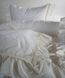 Постільна білизна Limasso Stonewashed Francesca 200 х 220 см Snow White 40963 фото 4