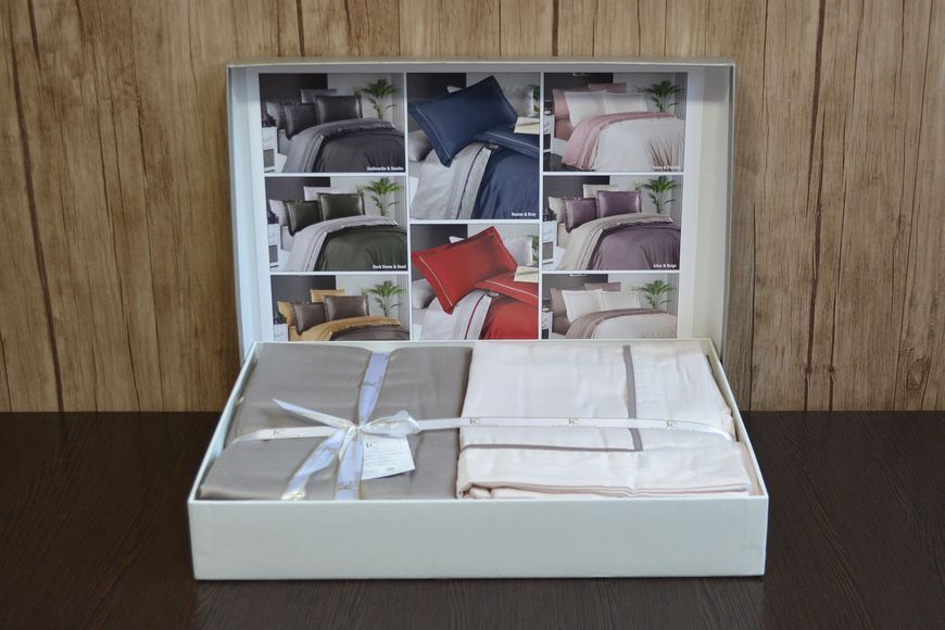 Постельное белье First Choice Deluxe Satin 200 х 220 см Serenity Ivory Mink 31227 фото