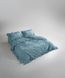 Постільна білизна Limasso Stonewashed Exclusive 200х220см євро Mineral Blue, з рюшами 31500 фото 4