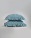Постільна білизна Limasso Stonewashed Exclusive 200х220см євро Mineral Blue, з рюшами 31500 фото 6