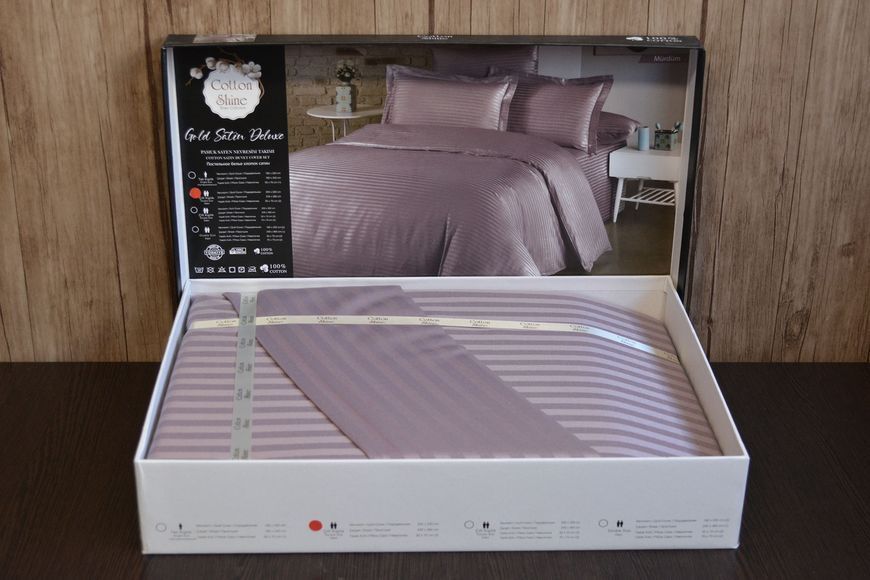 Постельное белье Cotton Shine Stripe Satin 200х220 Murdum 40038 фото