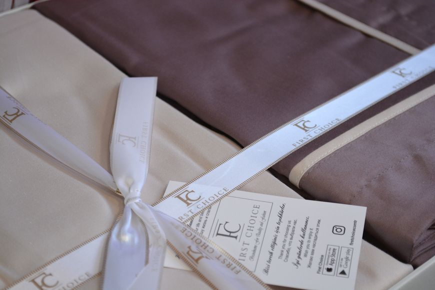 Постельное белье First Choice Deluxe Satin 200 х 220 см Serenity Lilac-Beige 31454 фото