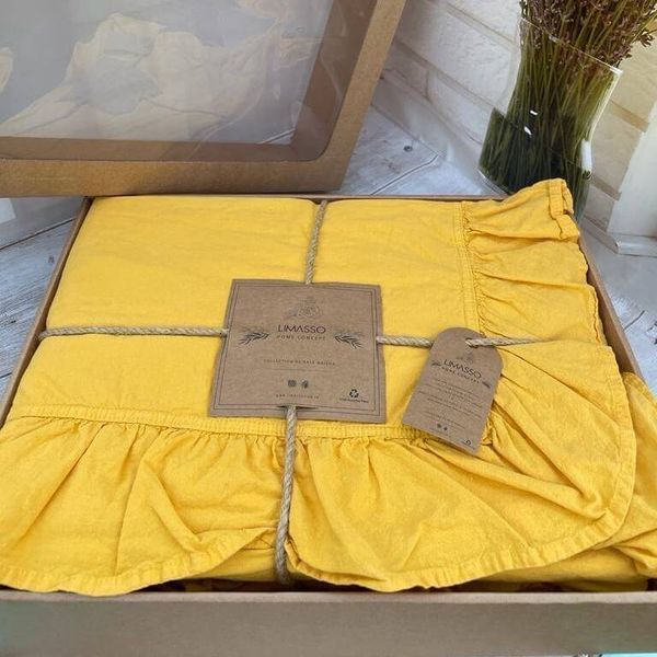 Постільна білизна Limasso Stonewashed Exclusive Ranforse 200 х 220 см Lemonade 40084 фото