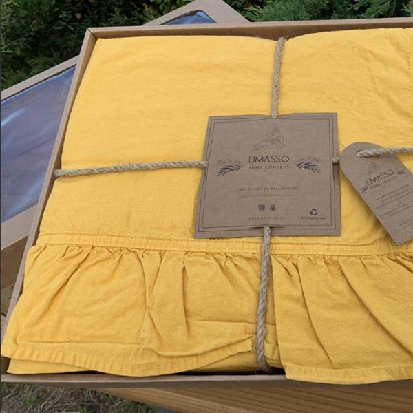 Постільна білизна Limasso Stonewashed Exclusive Ranforse 200 х 220 см Lemonade 40084 фото