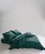 Постільна білизна Limasso Dark Green 200х220см Євро Stonewashed Exclusive (з рюшами) 31529 фото 5