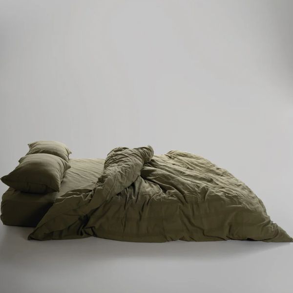 Постільна білизна Limasso Stonewashed 200 х 220 см Cassandra Olive 41077 фото
