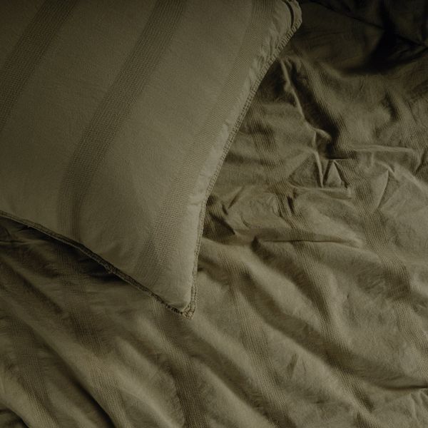 Постільна білизна Limasso Stonewashed 200 х 220 см Cassandra Olive 41077 фото