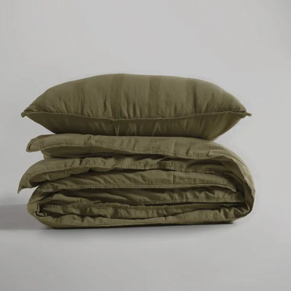 Постільна білизна Limasso Stonewashed 200 х 220 см Cassandra Olive 41077 фото