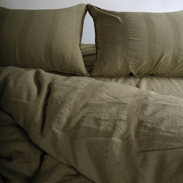 Постільна білизна Limasso Stonewashed 200 х 220 см Cassandra Olive 41077 фото